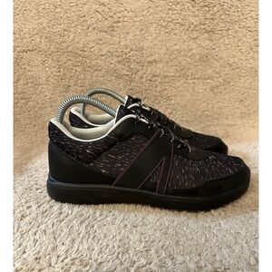 TRAQ by Alegria Athletic Walking Shoes Fabric Upper Black Purple Women's Size 9